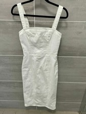 Kookai Casella White Denim Dress Size 