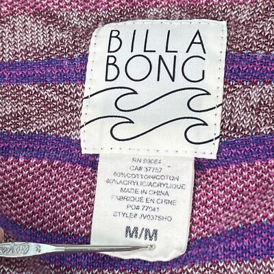 Billabong Cardigan Size Medium Southwestern Geometric Knit Sweater