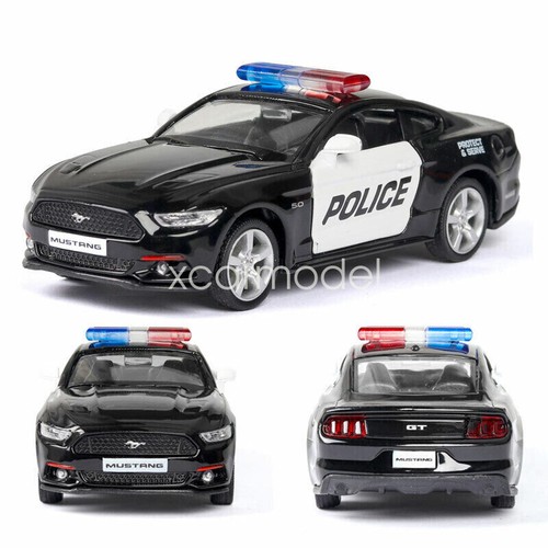 Ford Mustang GT Polizeiauto Spielzeug Maßstab 1:36 Diecast Pull Back Spielzeugauto Jungen Spielzeug - Bild 16 von 24
