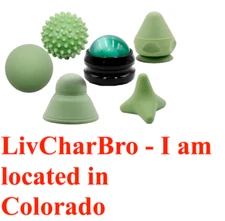 6 PCS Massage Therapy Ball Kit Bundle Deep Tissue Trigger Point Myofascial