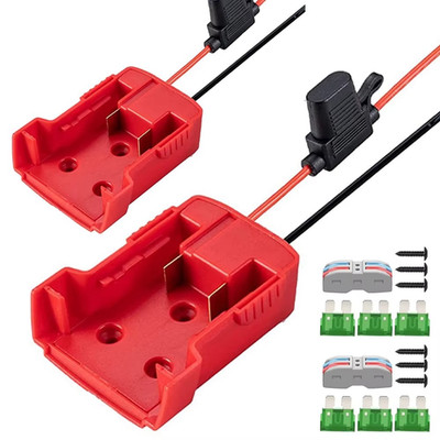 2 Stück 18 V Batterie Adapter Power Rad Stecker mit 12 AWG Kabel Kit