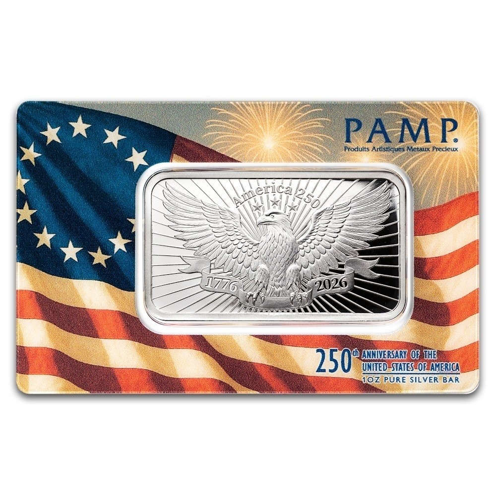 1 oz Silver Bar - PAMP 250th Anniversary of the USA | eBay