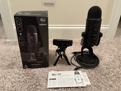 Blue Yeti Microphone and Logitech C922 PRO HD Webcam Pro Streamer Pack