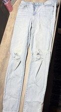 Aeropostale Women's Jeans Light Blue High Waisted Jeggings Size 2