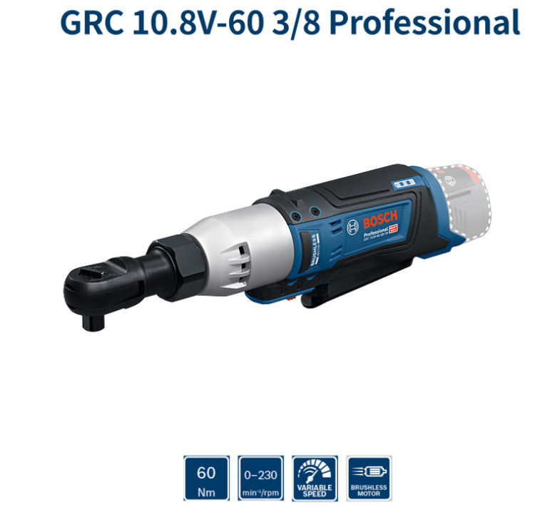 Bosch GRC10.8V-60 3/8 Rechargeable Wireless Compact Ratchet Bare Tool genuine