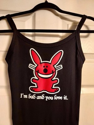 Bad Bunny Tank Top Happy bunny Shirt Im Bad And You Love It Crop Top Size XXs-2x
