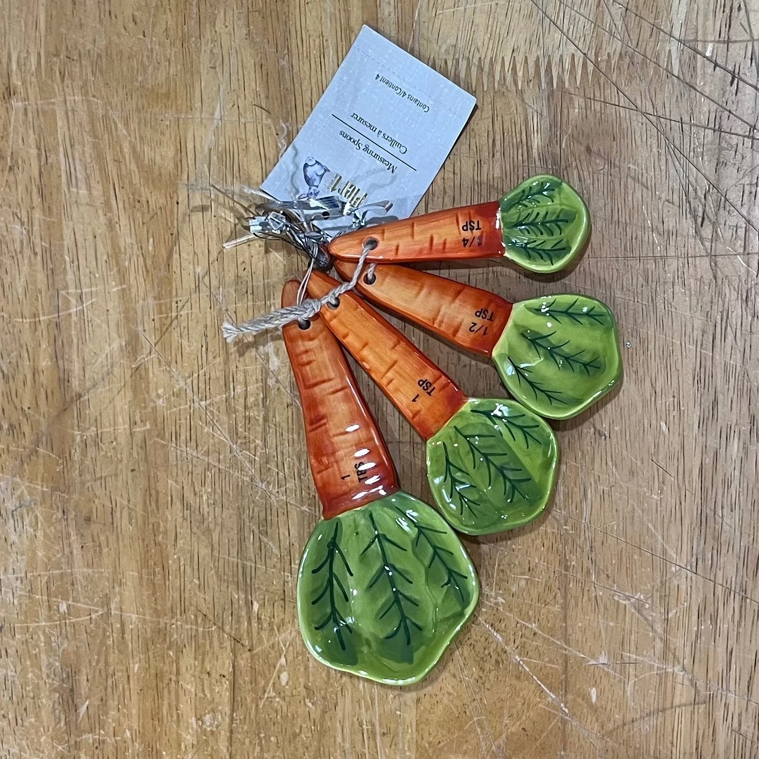 Pier 1 Imports Carrot Ceramic Measuring Spoons Set 4 Vtg Farmhouse Easter Decor
Opens in a new windo