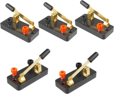 5PCS Single Pole Single Throw (SPST) Knife Switch Physics Lab Education