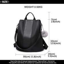 Miss Lulu Women Anti-theft PU Backpack Large Capacity Backpack Travel and Daily