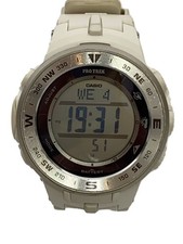 CASIO Solar Watch PROTREK Digital Rubber WHT WHT SS