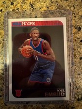 2014-15 NBA Hoops Joel Embiid #263 Philadelphia 76ers RC Rookie Card. rookie card picture