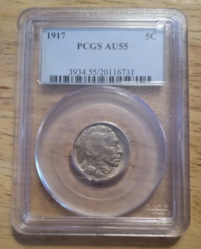 1917-P BUFFALO NICKEL - PCGS AU55