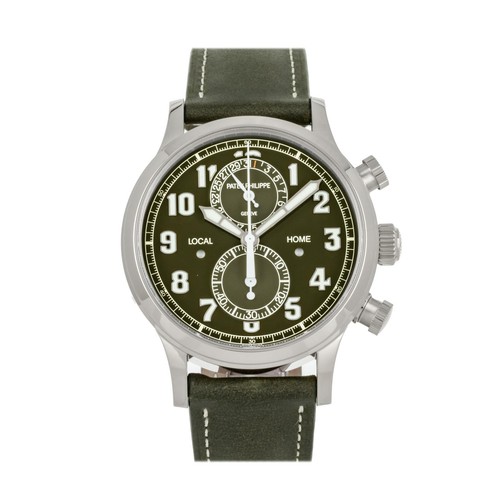 Patek Philippe Complications Calatrava Pilot Travel Time Chrono Watch 5924G-010