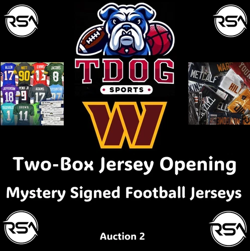 Washington Commanders-2 Item Autographed Football Jersey Opening RSA (Auction 2)