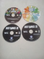 Dj Hero, Band Hero, 2 Just Dance 2 Discs Only Wii Untested But Look Fine