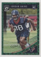 2018 Donruss Optic Rookies Green Velocity Prizm Jordan Akins #141 6bc