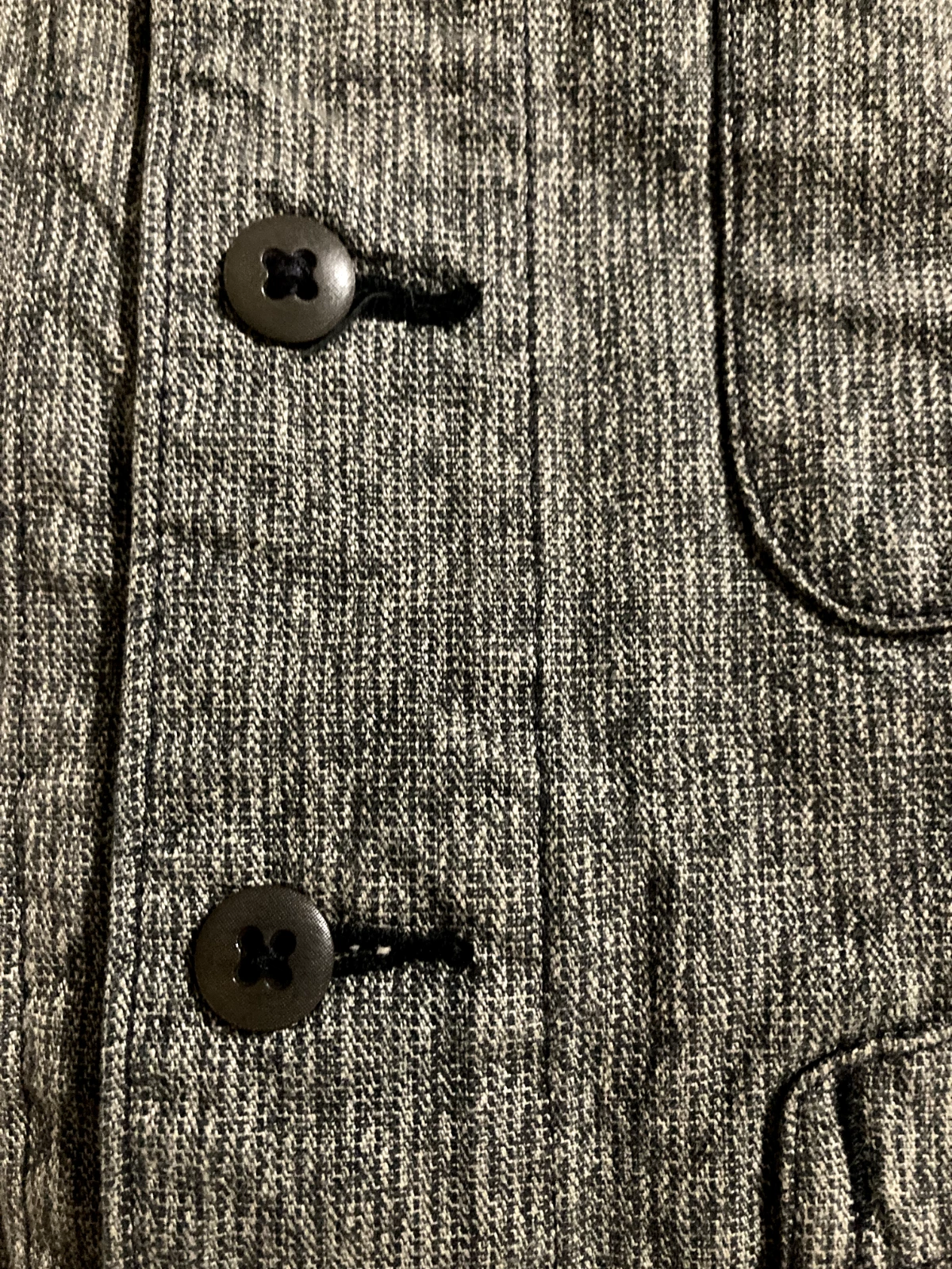 RRL Double RL Ralph Lauren Men's Gray Textured Cotton Vest Size M image 4