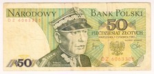1982 Poland 50 Zlotych 6063305 Paper Money Banknotes Currency