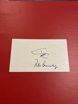 Peter Benchley Author Screenwriter Signed 3x5 Index Card