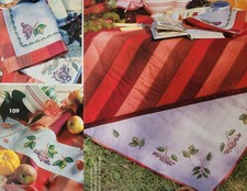 Stickvorlagen Kreuzstich  Holunder Beeren Herbst 5 Muster