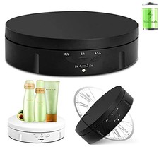 Qinmay Rotating Turntable Black 5.7" 22LB Load Battery/USB