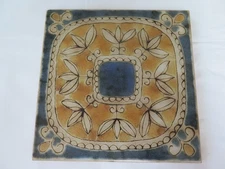 Vintage Hand Painted Tile Trivet 8" Giulianna Italy