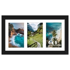 8x14 Collage Picture Frame, 4x6 Collage Picture Frame Displays Three 4x6 inch...