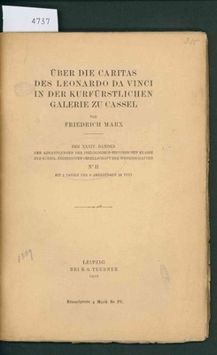 Über die Caritas des Leonardo da Vinci in der Kurfrstlichen Galerie zu Cassel. D