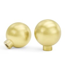 Goldenwarm 10 Pack Gold Knobs for Dresser Round Ball Brushed Gold Cabinet Kno...