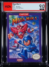 Mega Man 5 Nintendo NES Capcom CIB Complete PSA 9.0