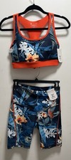 Xersion Gym Outfit Set Top M Shorts S Aloha Floral Graphic Beach Workout Run