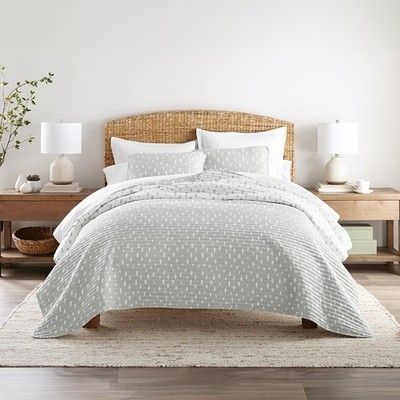 Linen Market Quilt Coverlet Set All Season Patterned Reversible Microfiber