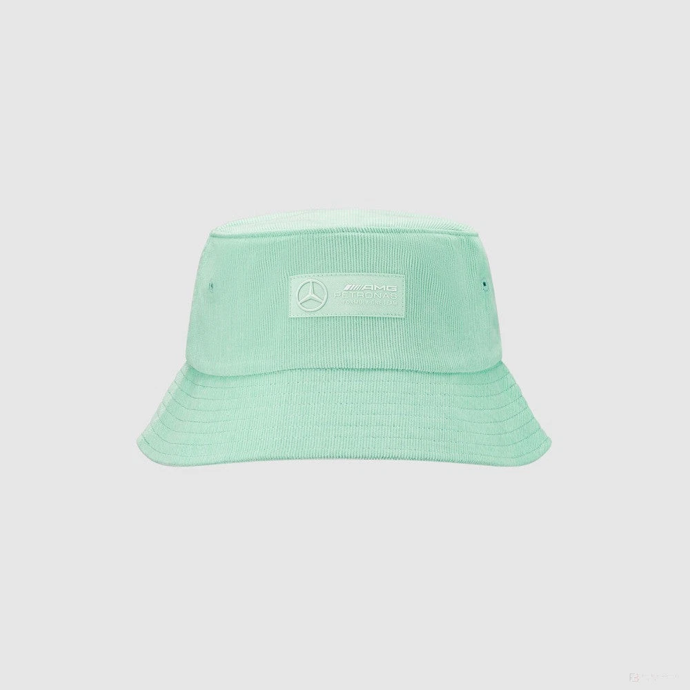 Mercedes Retro Corduroy Bucket Hat, Mint