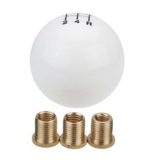 Round Ball Gear Shift Knob 5 Speed Billet Aluminum Universal Shift Knob White Round Ball Gear Shift Knob 5 Speed Billet Aluminum Universal Shift Knob White