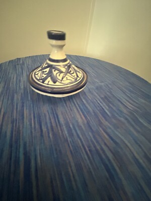 1 Mini Tagine Moroccan Tajine Spices Jewelry Pottery Ceramic ~3  Tall