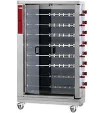 Elektro Hähnchengrill 8 Spieße für á 6 Hähnchen Profigerät auf Rollen Gastlando