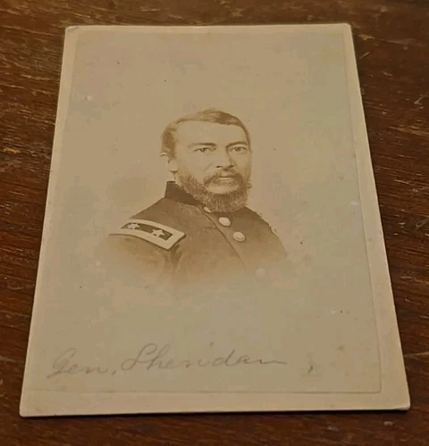 Antique Civil War CDV Major General Philip Sheridan Photograph