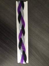 Braided Headband. Purple, Black  Grey. One Size Fits Most
