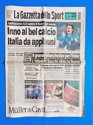 Gazzetta Dello Sport 21 Décembre 1998 Baggio Inter Parma Inzaghi