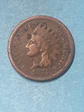1874 Indian Head Cent - VG Details - As Shown! (#0157)