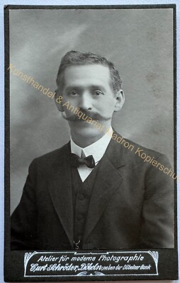 orig. CDV Foto Fotografie altes Bild Herr Mann Mode um 1910 Döbeln