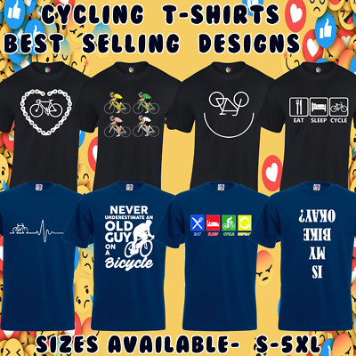 RADFAHREN HERREN T-SHIRTS TEE RADFAHRER FAHRRAD DESIGN GESCHENK GESCHENKIDEE S - 5XL