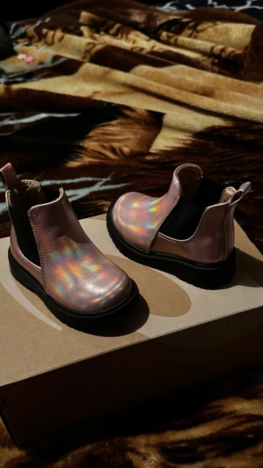 Botas Chelsea ROSADAS para niños pequeños, buena calidad  Foto 3 de 3