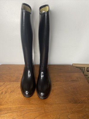 Bottes Aigle Femme Taille 41 Noir - Bottes De Pluie Imperméables Doublées Cuir