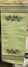 REGAL COMFORT “Green Pinecones￼￼ ” TABLE RUNNER 15”x 36”