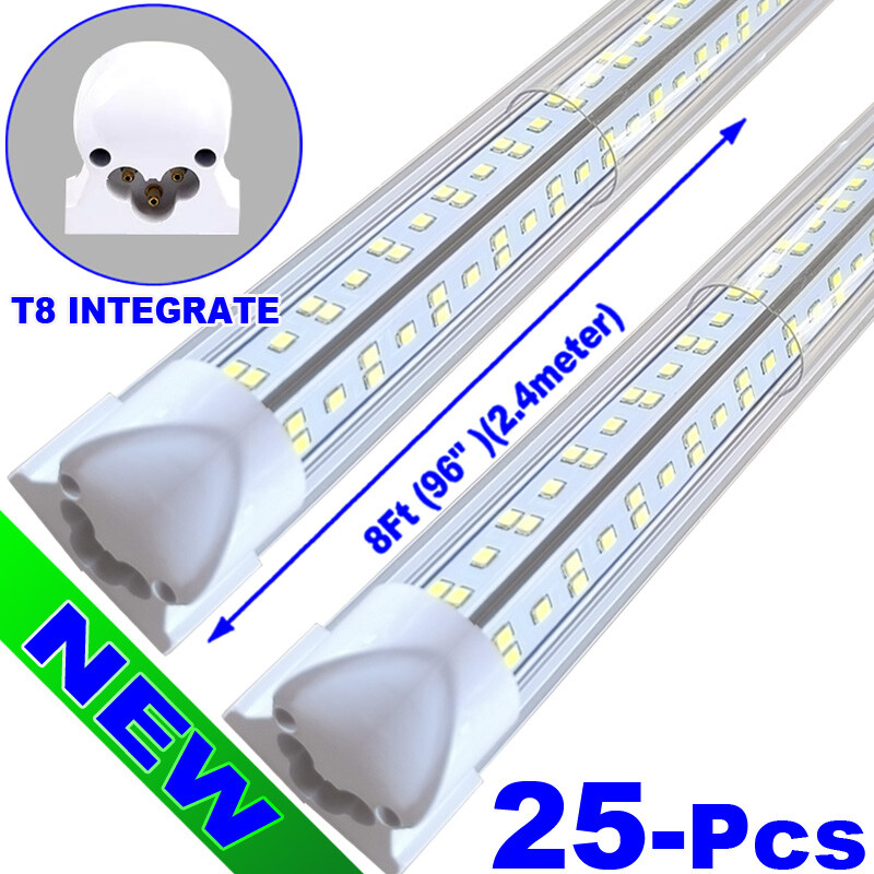 LED Shop Light, 8Ft 144W 18000Lm 6500K Shop Lights, Led Light Fixture 25 PACK