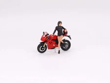 Ducati Panigale V4 S w/ Ducati Girl Figure 1:64 Scale Model - TSM MGT00682