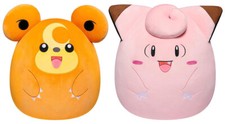 Pok mon Squishmallows New Limited Edition 20" Clefairy Teddiursa Plush Toy Set