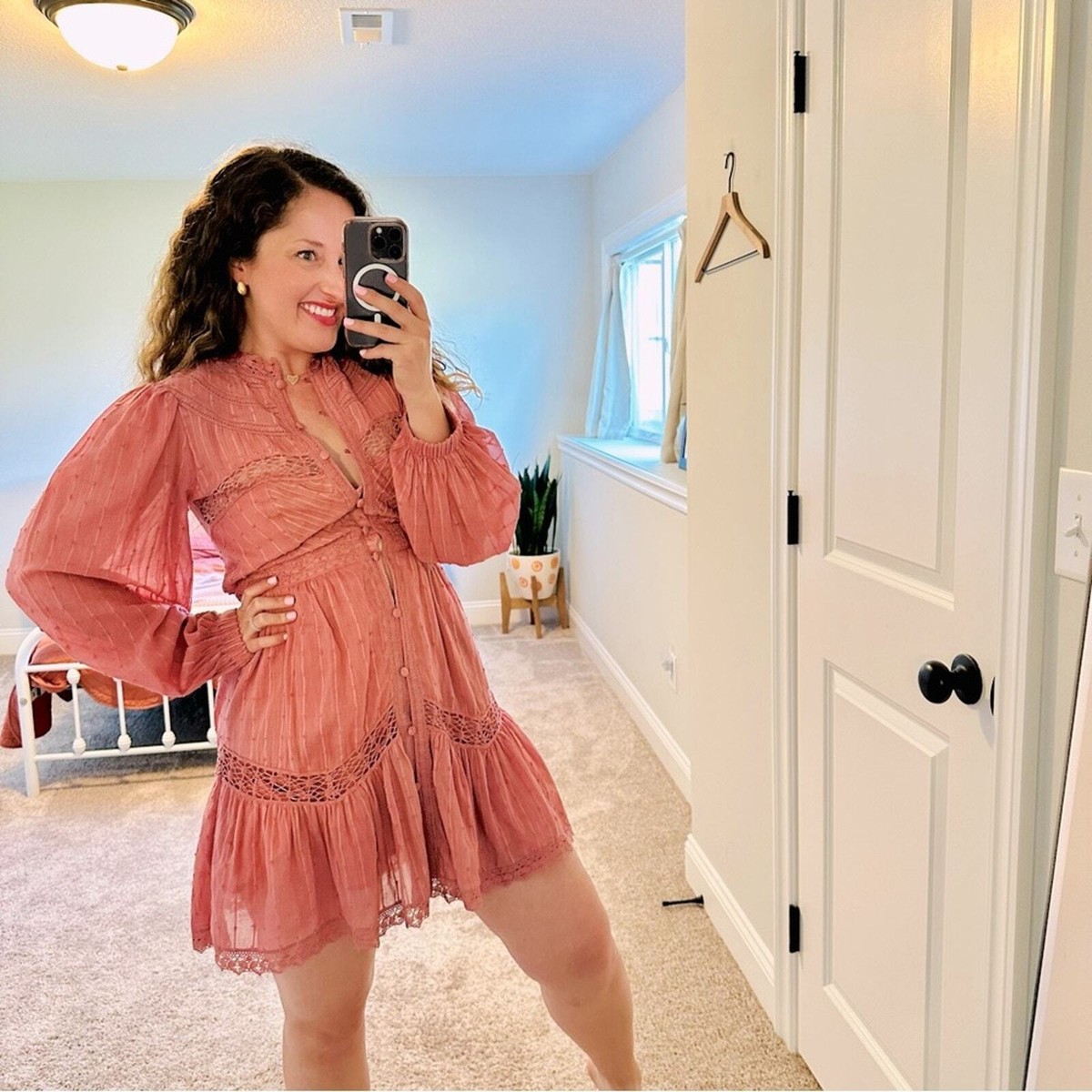 flare sleeve mini dress Yachira Burgundy Velvet Lace forward This floral mini dress is the kind of piece that turns heads at any casual occasion Rose Mesh Tonal Animal Flared