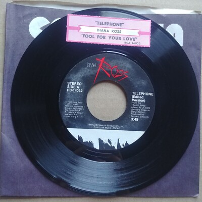 DIANA ROSS Telephone/Fool For Your Love 45 7'' R&B SOUL Record Vinyl Records